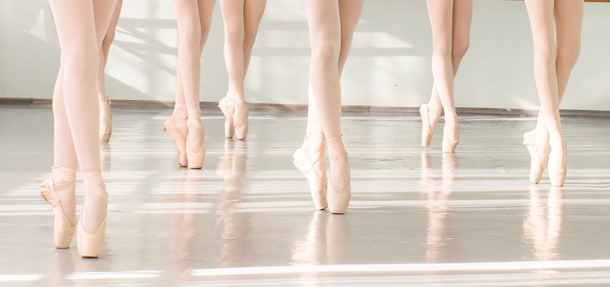 Ballettunterricht in Spitzenschuhen